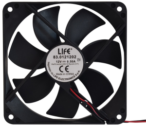 VENTOLA 12VDC 120x120x25mm IN PLASTICA CUSCINETTO A SFERA