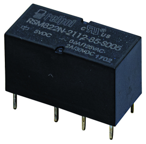 RELE' BOBINA 5VDC 125OHM 200mW 2 SCAMBI 250VAC 0,3A H11XL20XP9mm DPDT IP67 RELPOL