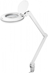 LED LAMPADA D'INGRANDIMENTO DA TAVOLO A MORSETTO, 8,5 W 125 MM