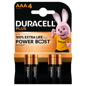 BATTERIA 4 MINISTILO AAA PLUS 100% POWER BOOST DURACELL