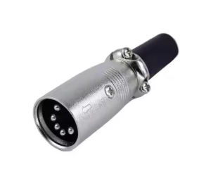 CONNETTORE SPINA XLR VOLANTE 5 PIN CON FERMACAVO A DOPPIA VITE