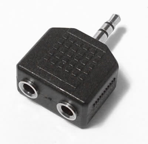 ADATATTORE DA JACK 3,5mm STEREO MASCHIO A 2 JACK 3,MM FEMMINA STEREO