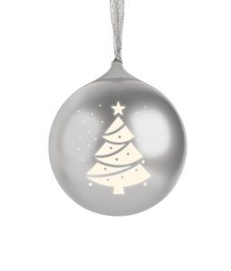 SPEAKER BLUETOOTH 5.3 PALLA DI NATALE COLORE ARGENTO EFFETTI LUMINOSI E SONORI TWS 10W