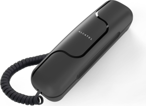 TELEFONO FISSO DA PARETE ALIMENTATO DA RJ11 TASTO RICHIAMATA NERO ALCATEL