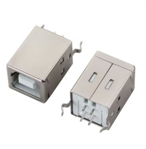 PRESA USB TIPO B STAMPANTE CONTATTI 180° VERTICALE SALDARE DA PCB