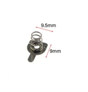 CONTATTO PER BATTERIE SINGOLO CON MOLLA 9,5X9MM CON LAMELLA 5MM