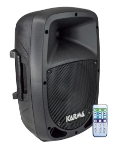 CASSA AMPLIFICATA 120W 8" 93DB BLUETOOTH USB SD MIC IN LINE IN KARMA