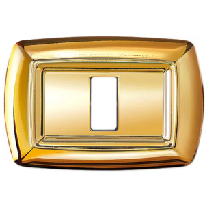 PLACCA ORO IN PLASTICA 1 POSTO BTICINO MAGIC