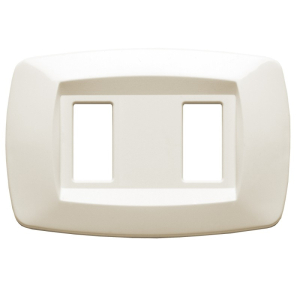 PLACCA AVORIO IN PLASTICA 2 POSTI BTICINO MAGIC