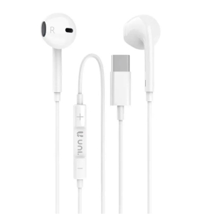 AURICOLARI IN-EAR TASTO RISPOSTA VOLUME MICROFONO PRESA USB TYPE-C FILO 1,10MT BIANCO