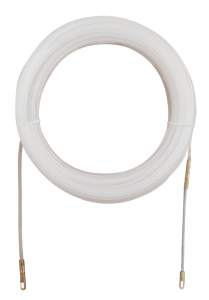 SONDA PILOTA TIRACAVI IN NYLON 4MM PUNTALE GUIDACURVE TERMINALE A OCCHIELLO IN OTTONE 15MT