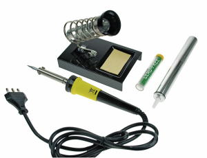 KIT SALDATORE STILO 40W 480°C 220VAC+SUPPORTO CON SPUGNETTA+SUCCHIASTAGNO+STAGNO LEAD FREE