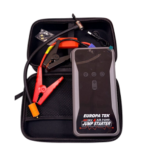 BOOSTER STARTER JUMPER AVVIATORE EMERGENZA AUTO 12V 120Ah PICCO 600A+TORCIA+COMPRESSORE ARIA