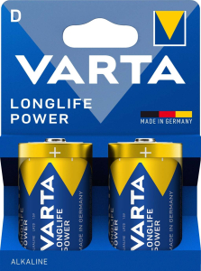 BATTERIA 2 TORCIA D LR20 ALCALINA 1,5V LONGLIFE POWER VARTA
