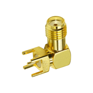 PRESA SMA DA PCB 90° 5 PIN DORATA