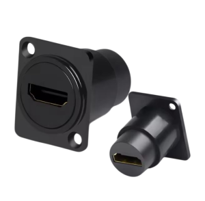 PRESA HDMI DA PANNELLO QUADRATA NERA