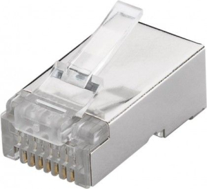 CONNETTORE PLUG RJ45 CAT6 SCHERMATO PASSANTE AWG24 - AWG26