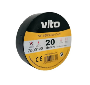 NASTRO ISOLANTE ADESIVO IGNIFUGO MAX 7KV 19mm 20MT NERO