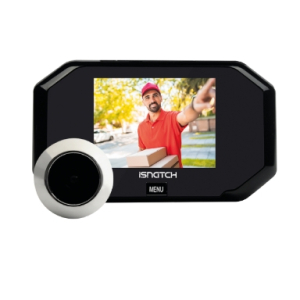 SPIONCINO OCCHIELLO DIGITALE A BATTERIE/5VDC CON MONITOR LCD 3,5" 145° MICROSD ISNATCH