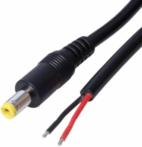 CAVO SPINA DC 5,50x2,10mm CON ESTREMITA' SPELLATA 20cm ROSSO NERO