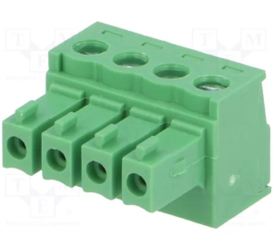 CONNETTORE MORSETTO A VITE DA PCB A INNESTO 4 PIN PASSO 3,81 AWG 28-16 MASCHIO