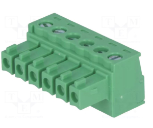 CONNETTORE MORSETTO A VITE DA PCB A INNESTO 6 PIN PASSO 3,81 AWG 28-16 MASCHIO