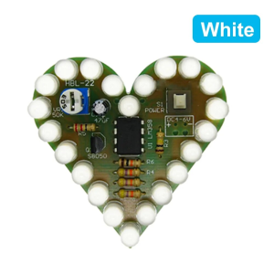 KIT MONTAGGIO DIDATTICO DIY CUORE ROSSO PULSANTE 4V-6VDC
