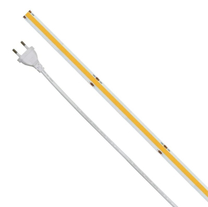 STRISCIA LED COB 4000K 12W/mt 6mm 320LED/mt 4750LM IP65 TAGLIO 50cm 220VAC 5mt CON SPINA 10A