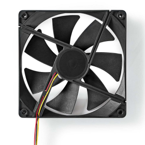 VENTOLA 12VDC 140x140x25mm 3 FILI 24,9dBA 1300giri/min NERA