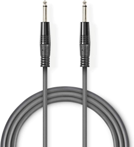 CAVO AUDIO PER ALTOPARLANTI JACK 6,35mm MASCHIO JACK 6,35mm MASCHIO MONO 3mt NEDIS