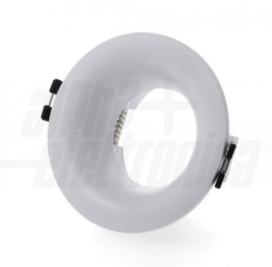 GHIERA AD INCASSO ROTONDA ø85mm PER FARETTI LED GU10 BIANCO FORO 75mm