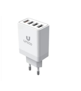 CARICATORE DA MURO 4X USB/A QC 3.0 18W BIANCO