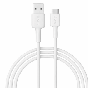 CAVO DA SPINA USB/A A SPINA TYPE-C PER RICARICA RAPIDA MAX 3A 60W BIANCO