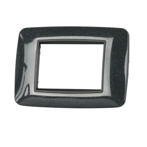 PLACCA ACCIAIO SCURO IN PLASTICA 3 POSTI 503 BTICINO LIVING