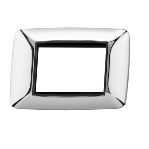 PLACCA ARGENTO IN PLASTICA 3 POSTI 503 BTICINO LIVING