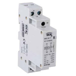 CONTATTORE MODULARE MONOFASE 1 N.O. + 1 N.C. DIN 220VAC 20A 1,2-4KW