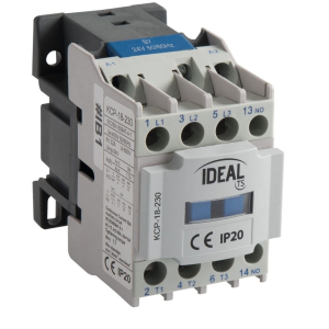 CONTATTORE DI POTENZA 3P + 1 CONTATTO N.O. DIN 220VAC 18A 4-10KW