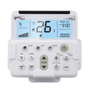 TELECOMANDO UNIVERSALE PER CONDIZIONATORI CON SUPPORTO DA PARETE 2X1,5V