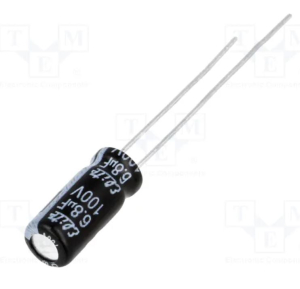 CONDENSATORE ELETTROLITICO RADIALE 105° 6,8uF 100VDC