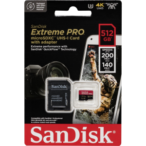 MEMORY CARD MICRO SD UHS-I SDXC U3 A2 512GB 200MB/s SANDISK EXTREME PRO