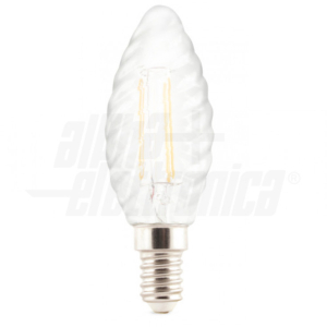 LAMPADINA LED SATINATA A FILAMENTO CERAMICO E14 4,5W 2700K 470LM 220VAC