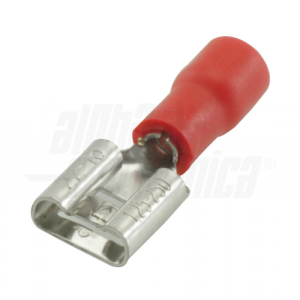FASTON FEMMINA PREISOLATO 6,3x0,8mm PER CAVO 0,5-1,5mm² ROSSO