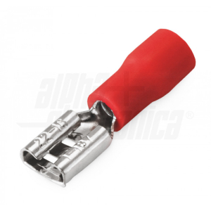 FASTON FEMMINA PREISOLATO 2,8x0,5mm PER CAVO 0,5-1,5mm² ROSSO