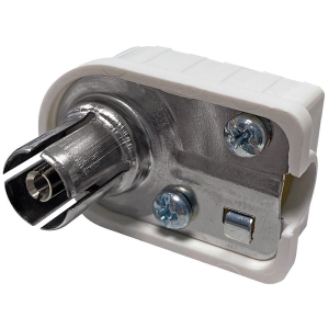 PRESA TV 75OHM BIANCO 90° FISSAGGIO A VITE