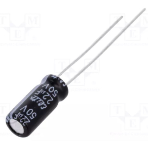 CONDENSATORE ELETTROLITICO RADIALE 2,2uF 50V 105°