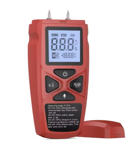MISURATORE DI UMIDITA' DIGITALE IGROMETRO PER LEGNO CON DISPLAY LCD ROSSO