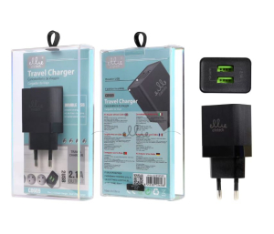 CARICATORE USB/A 5V 2,1A NERO ELLIETECH