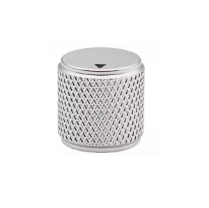 MANOPOLA IN ALLUMINIO PIENO CON TACCA FORO 6mm 15x15mm ARGENTO