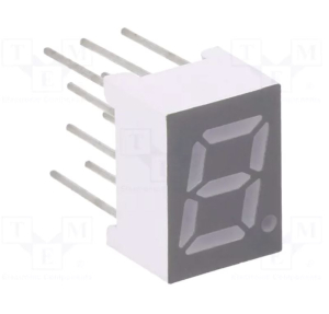 DISPLAY LED 7 SEGMENTI 7mm 0,28" 30÷60mcd 1 CARATTERE ROSSO ANODO COMUNE 7,4x10x6mm