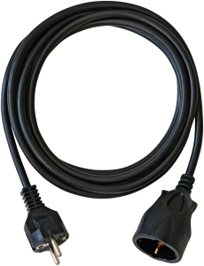 PROLUNGA ELETTRICA SPINA E PRESA SCHUKO 3x1,5mm 3mt NERA BRENNENSTUHL